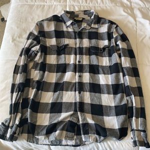 Black & White Checkered Button Up